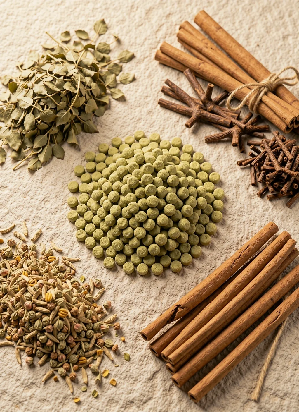 Raw botanical ingredients sourced in Indonesia